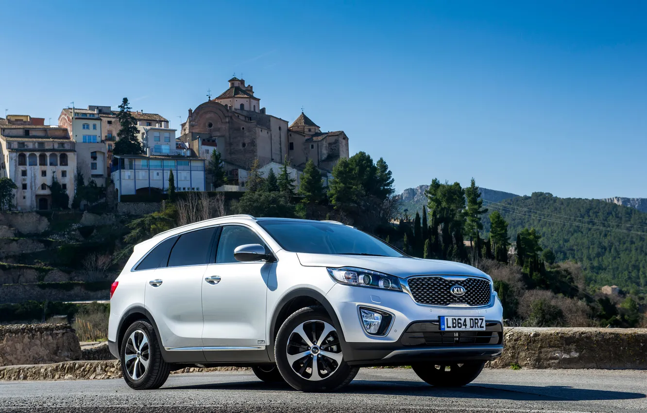 Photo wallpaper Kia, Kia, UK-spec, Sorento, Sorento, 2015, EcoDynamics
