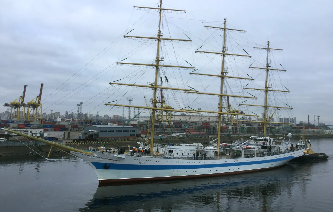 Photo wallpaper ship, The world, sailing