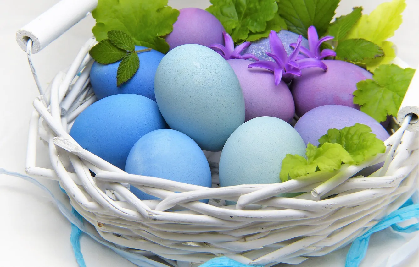 Photo wallpaper flowers, holiday, eggs, Easter