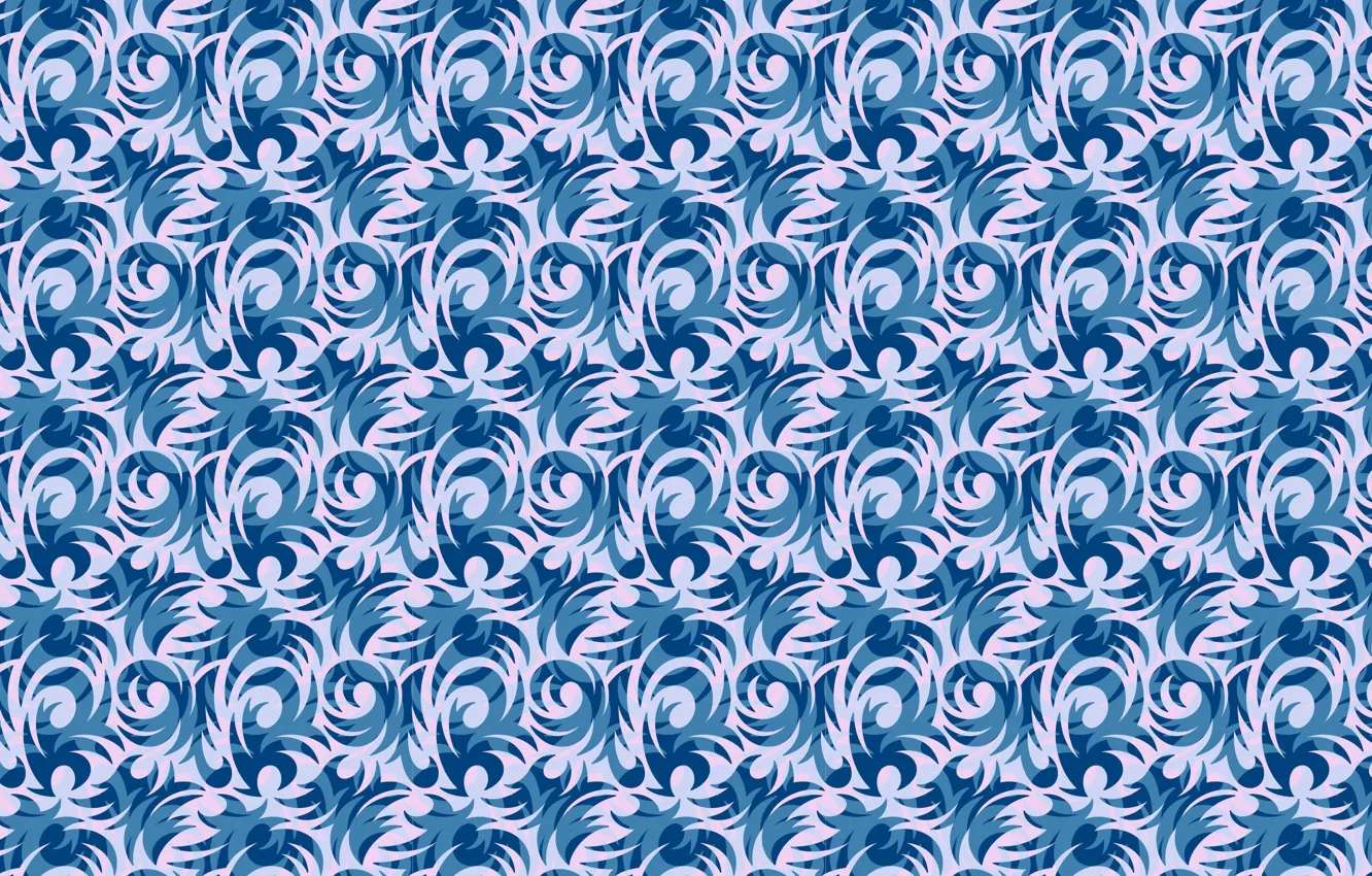 Photo wallpaper white, blue, curls, pattern, texture