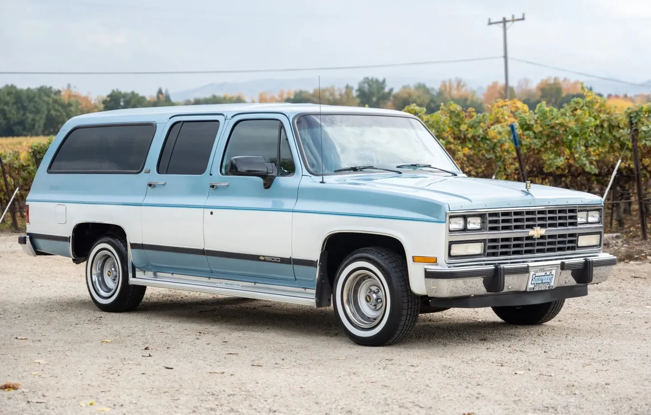 Photo wallpaper Chevrolet, Silverado, Suburban, '1991, R1500