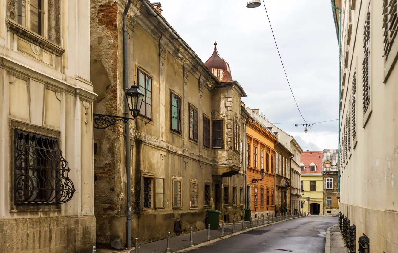 Photo wallpaper street, home, lane, Croatia, Zagreb
