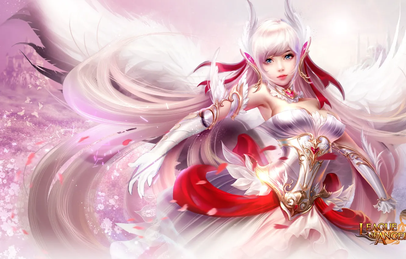 Photo wallpaper girl, angel, League of Angels