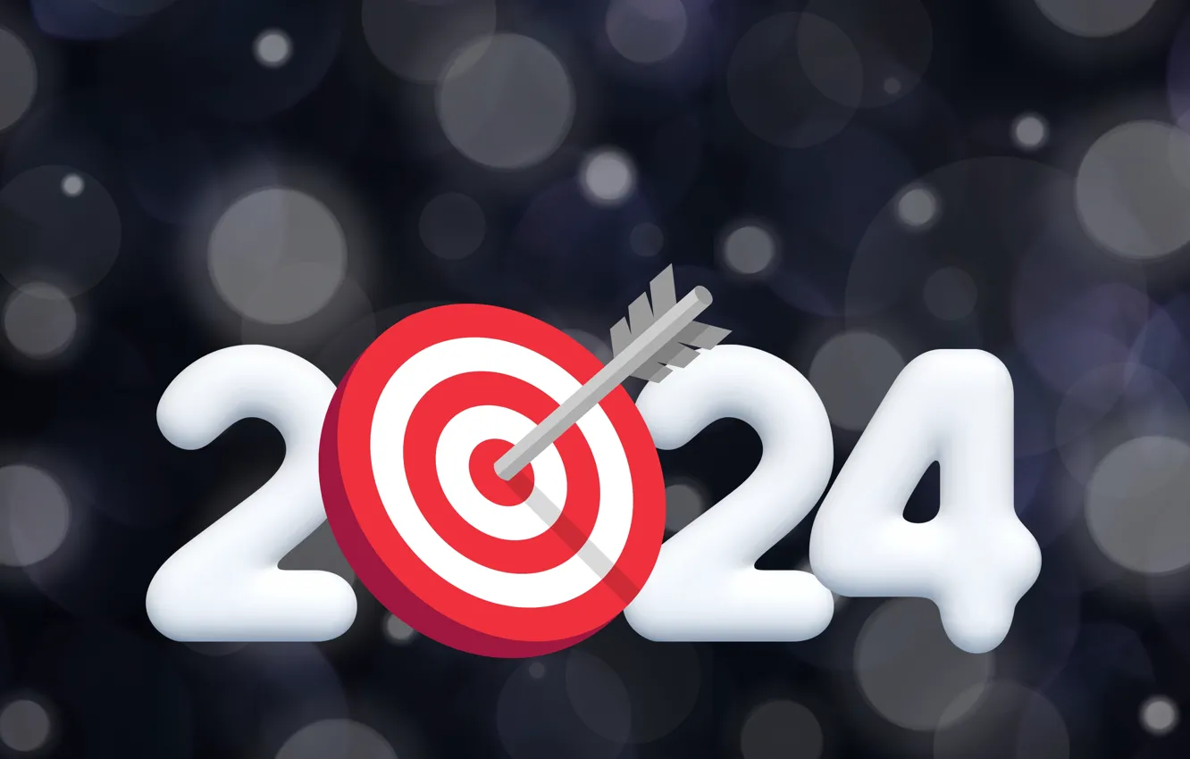Photo wallpaper circles, red, the dark background, new year, figures, white, drives, arrows