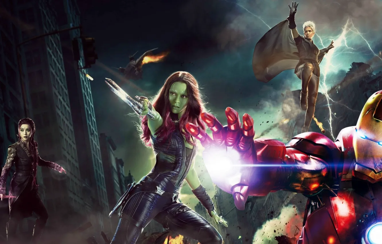 Photo wallpaper x-men, superhero, iron man, Marvel, Guardians Of The Galaxy