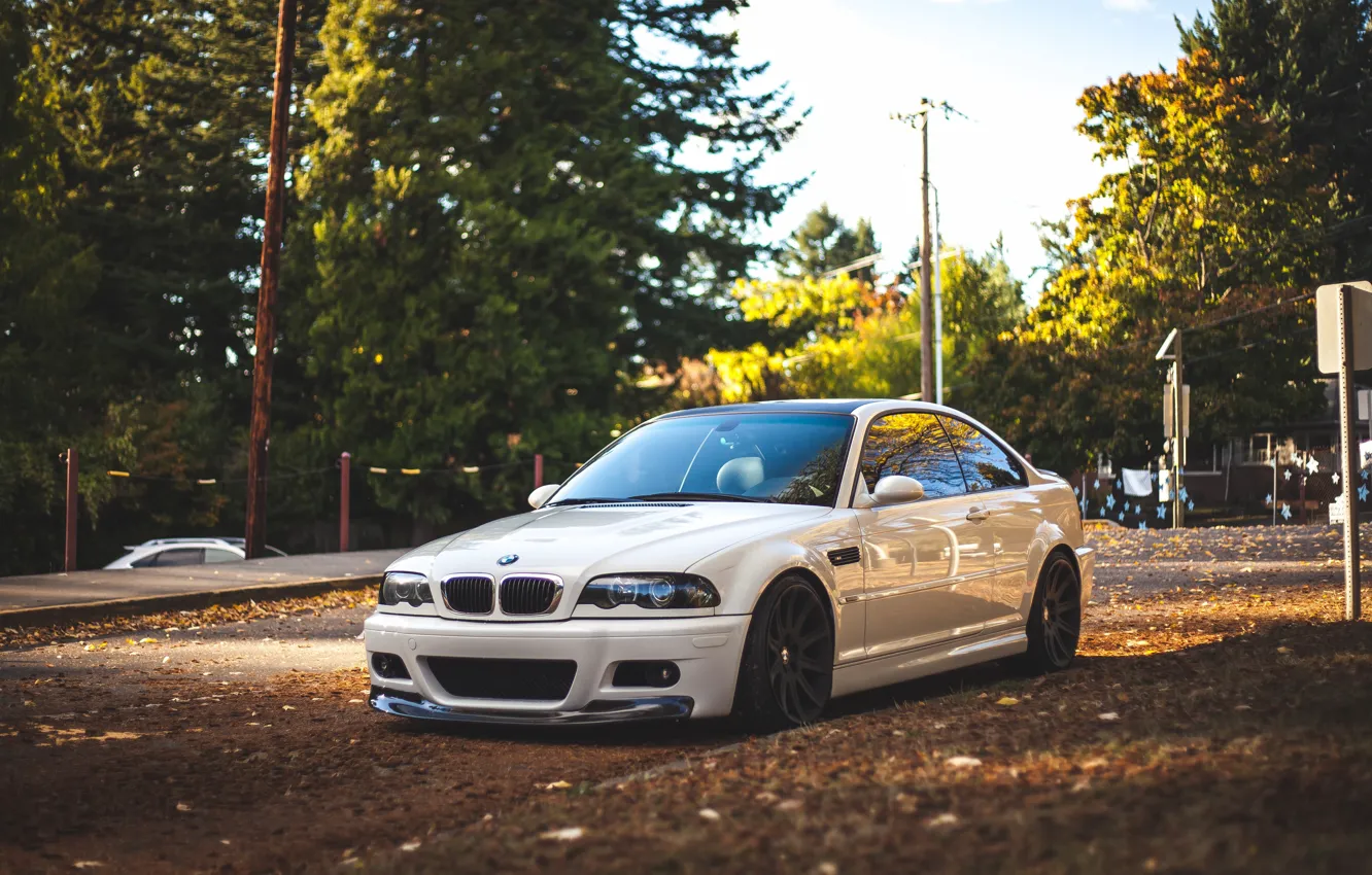 Photo wallpaper bmw, street, e46