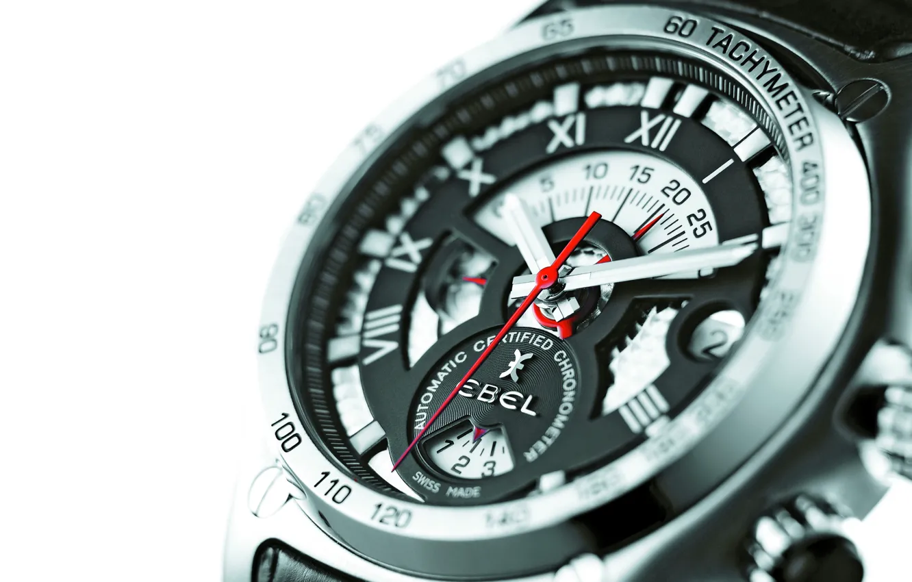 Photo wallpaper metal, red, watch, Ebel