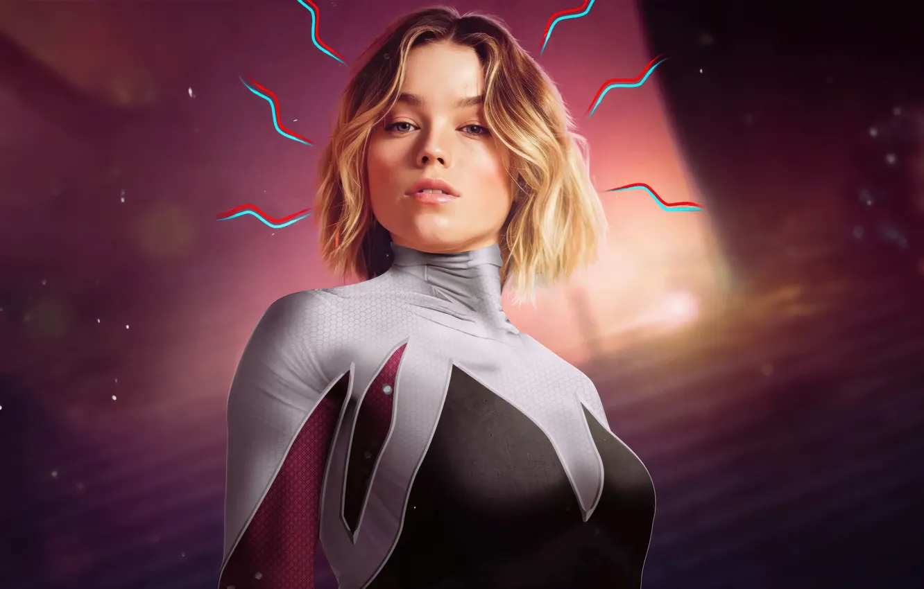 Photo wallpaper girl, Gwen Stacy, AI Art