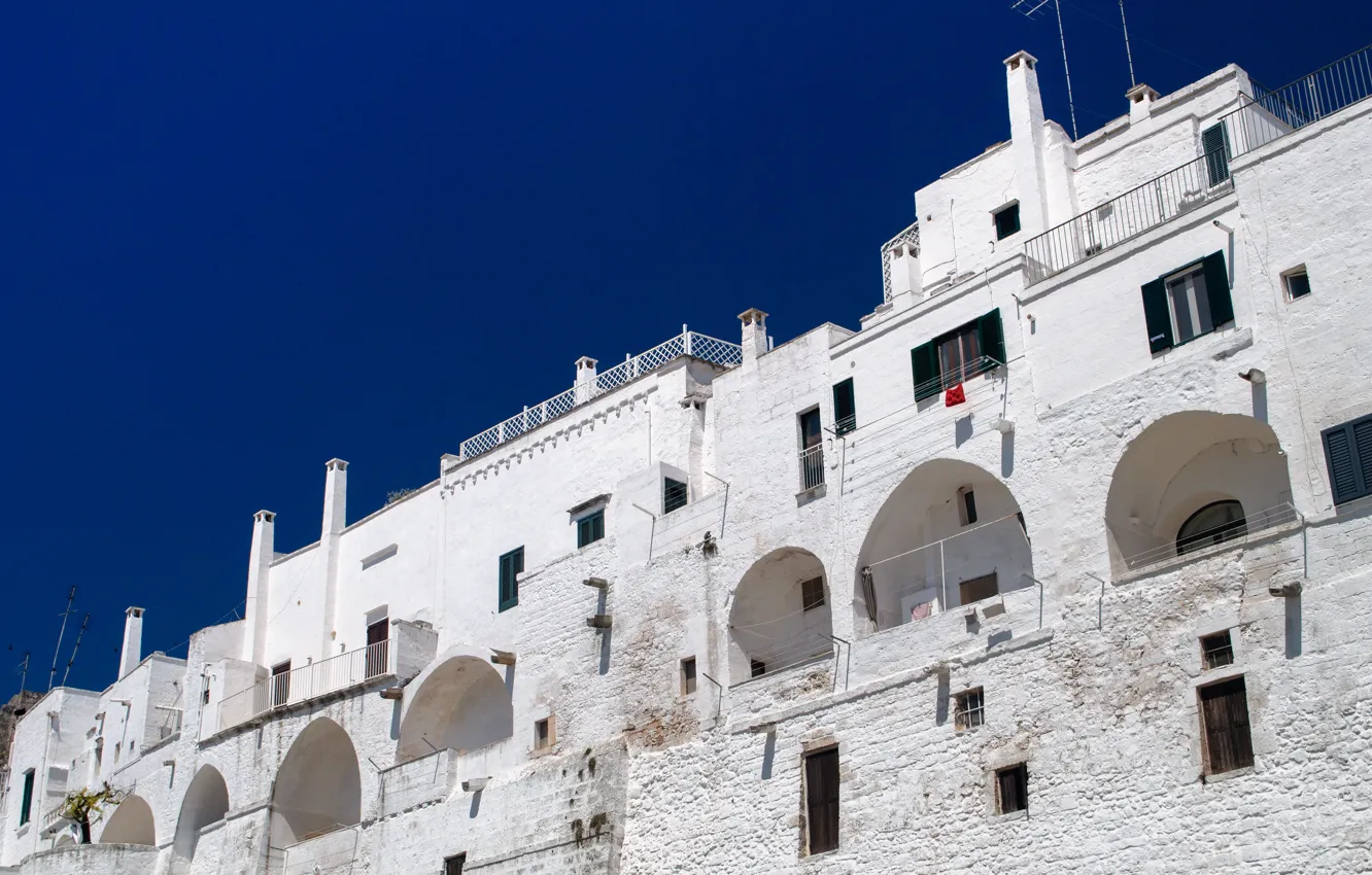 Photo wallpaper White city, Ostuni, Italy, the sky