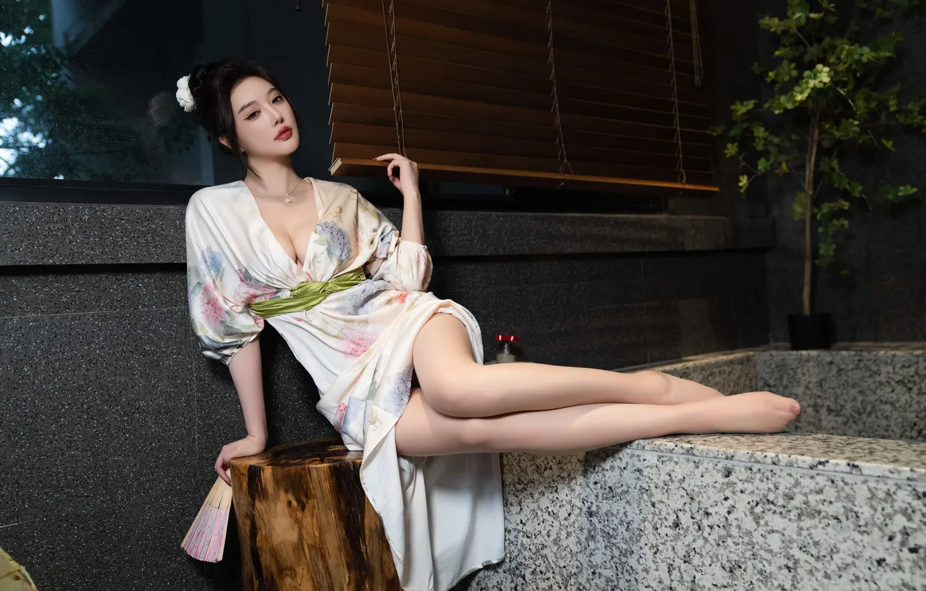Photo wallpaper pose, model, Asian, sexy, beautiful girl, model, beauty, asian