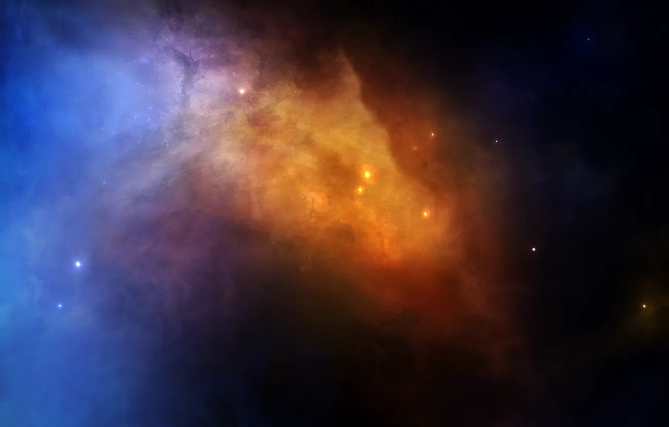 Photo wallpaper stars, nebula, glow, nebula