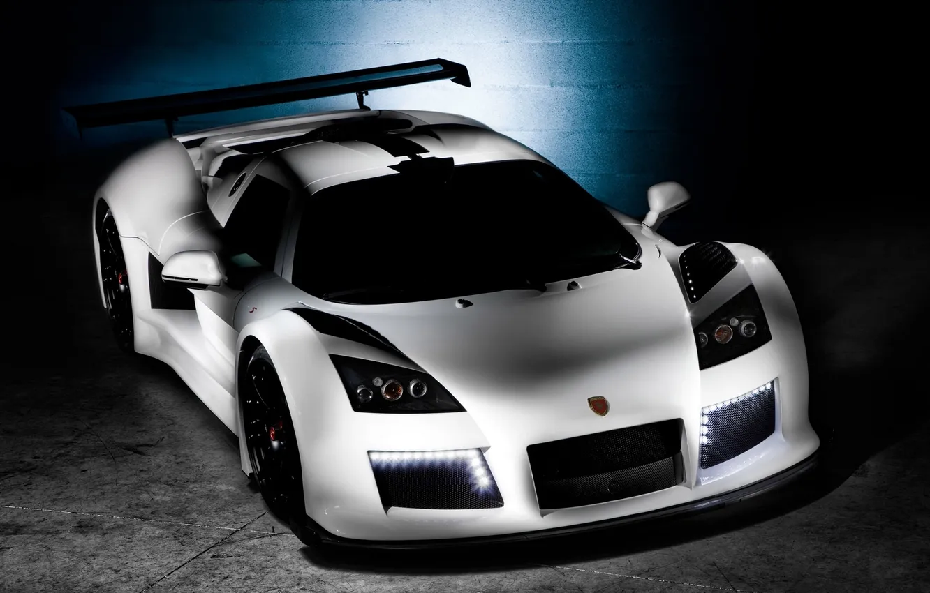 Photo wallpaper white, sport, supercar, Gumpert, twilight, the front, Apollo, Sport