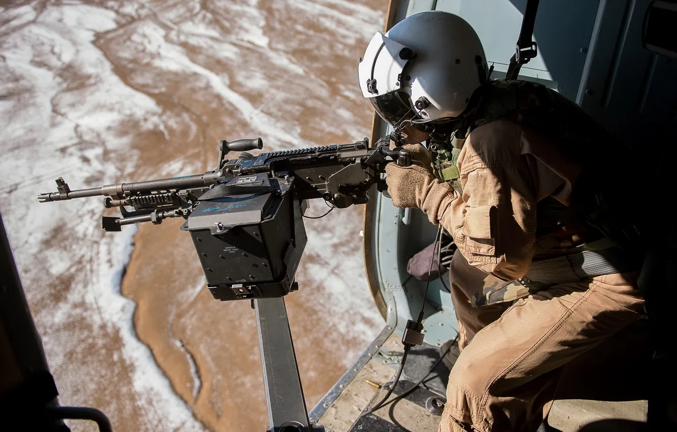 Photo wallpaper weapons, soldiers, machine gun