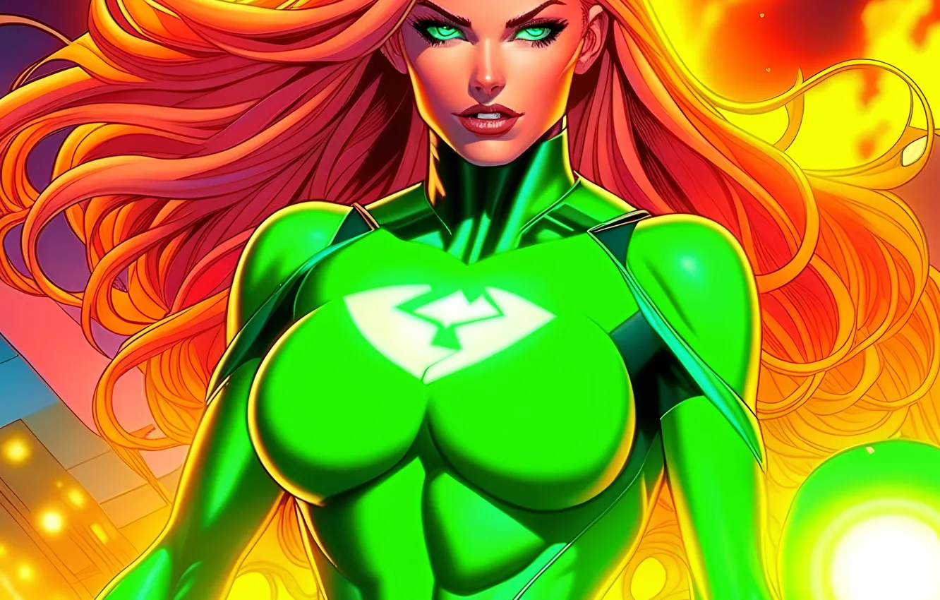 Photo wallpaper Green Lantern, female