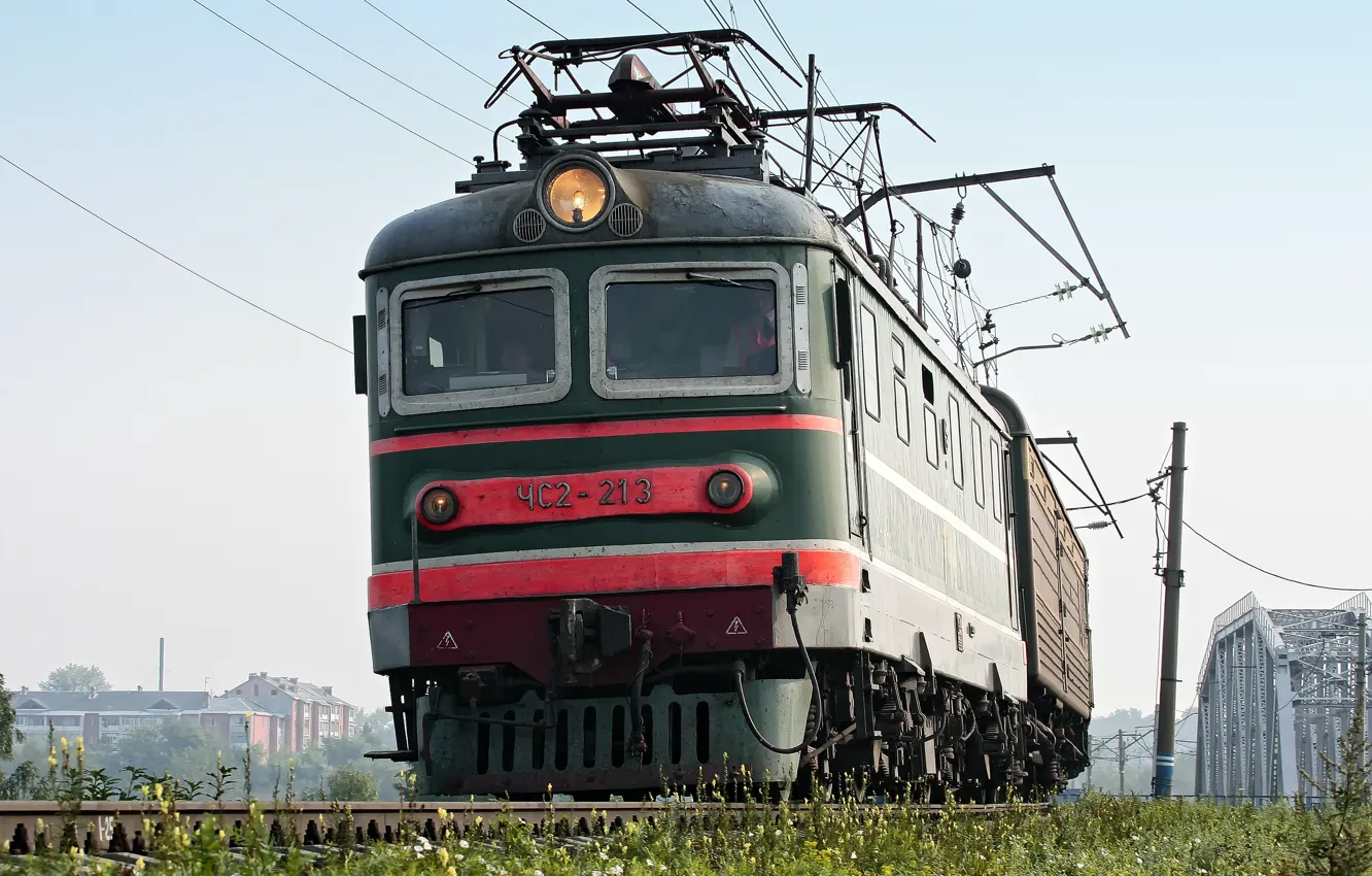 Photo wallpaper summer, rails, train, locomotive