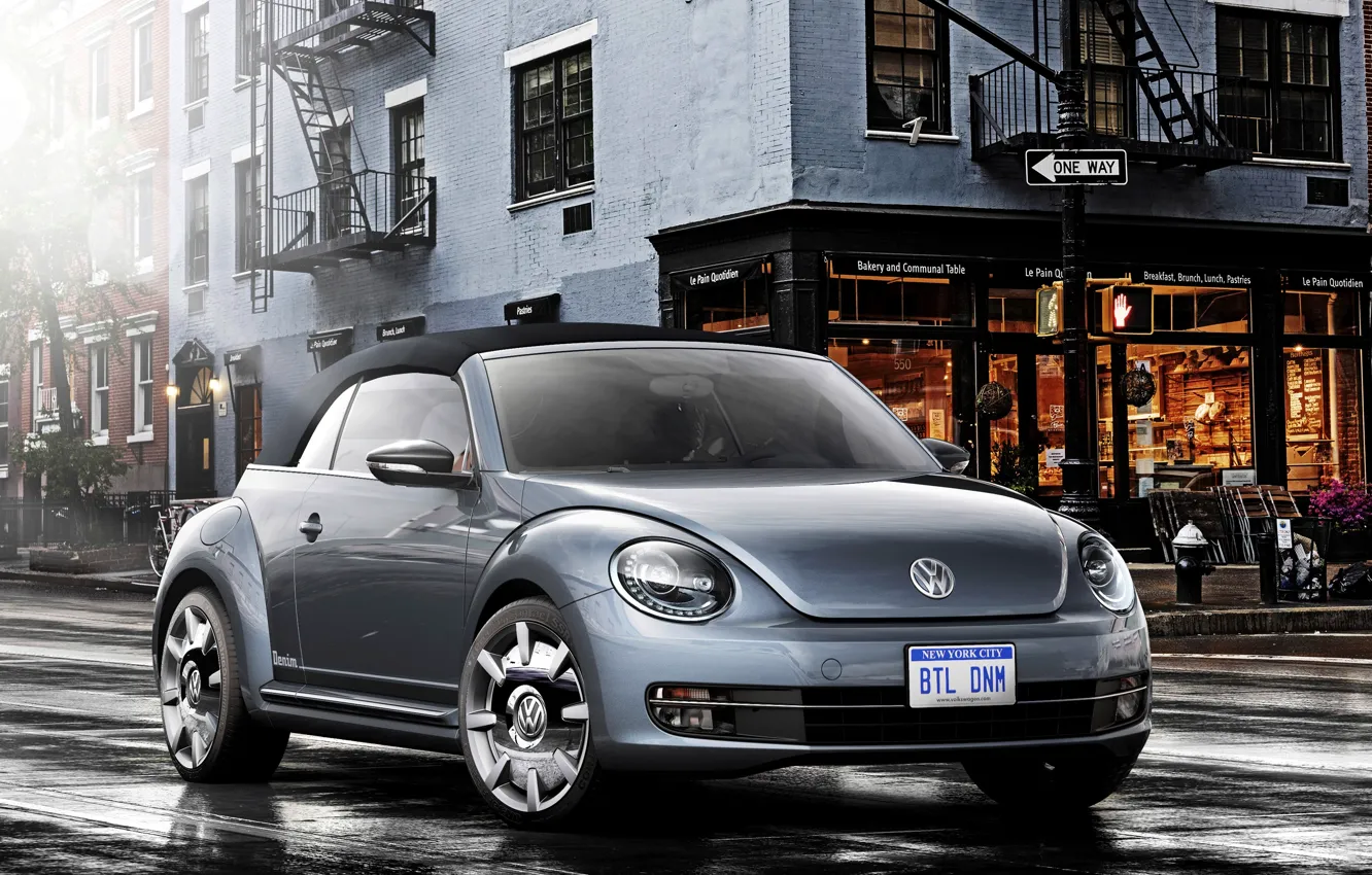Photo wallpaper Concept, the city, street, beetle, Volkswagen, the concept, convertible, Volkswagen