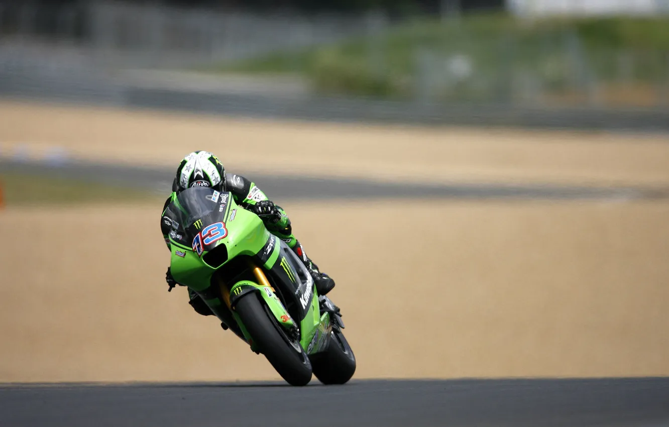 Photo wallpaper road, race, speed, motorcycle, Kawasaki, stories, Moto Wallpaper, iron horses