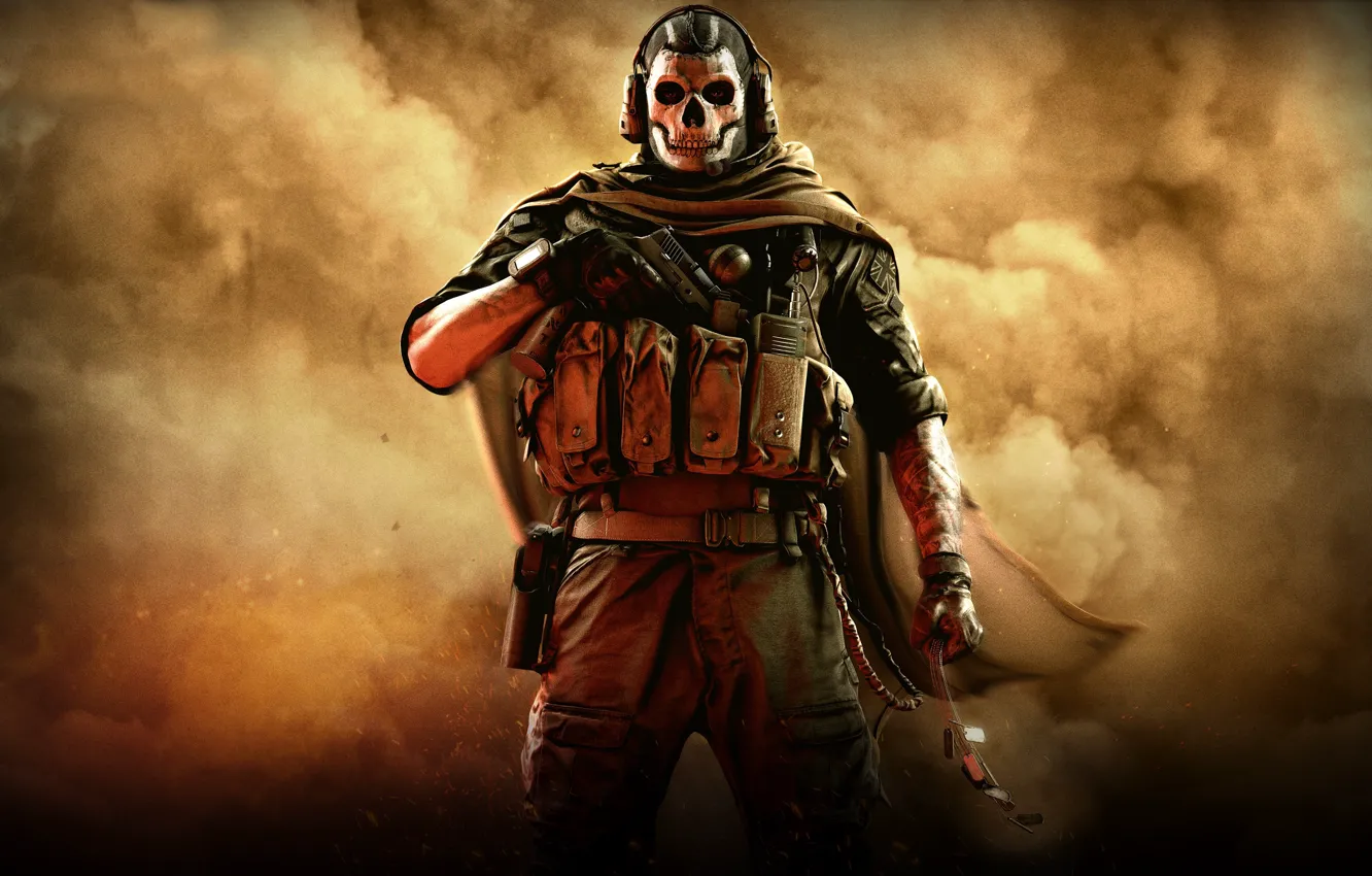 Photo wallpaper mask, soldiers, Call of Duty, Call of Duty: Modern Warfare