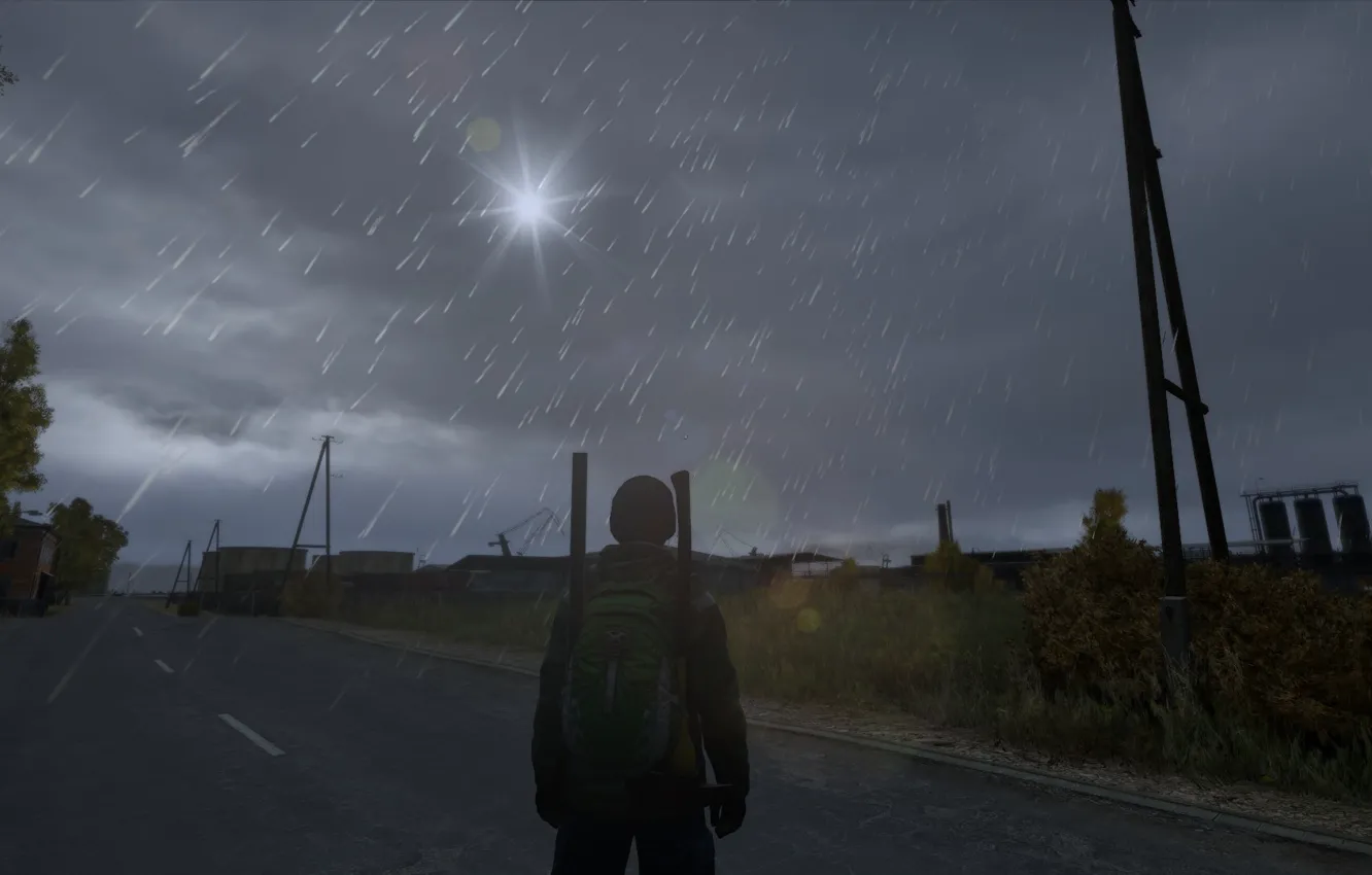 Photo wallpaper weapons, rain, building, beauty, the atmosphere, DayZ