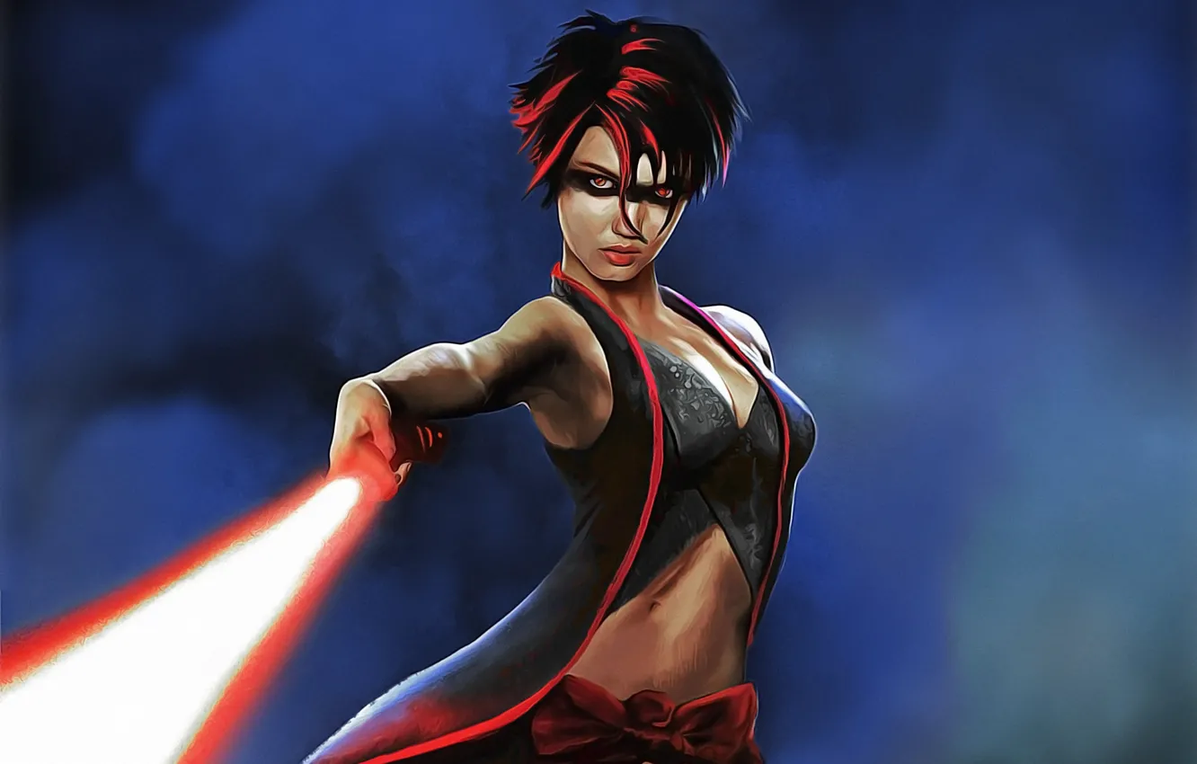 Photo wallpaper fiction, Star Wars, lightsaber, sith, sith lady
