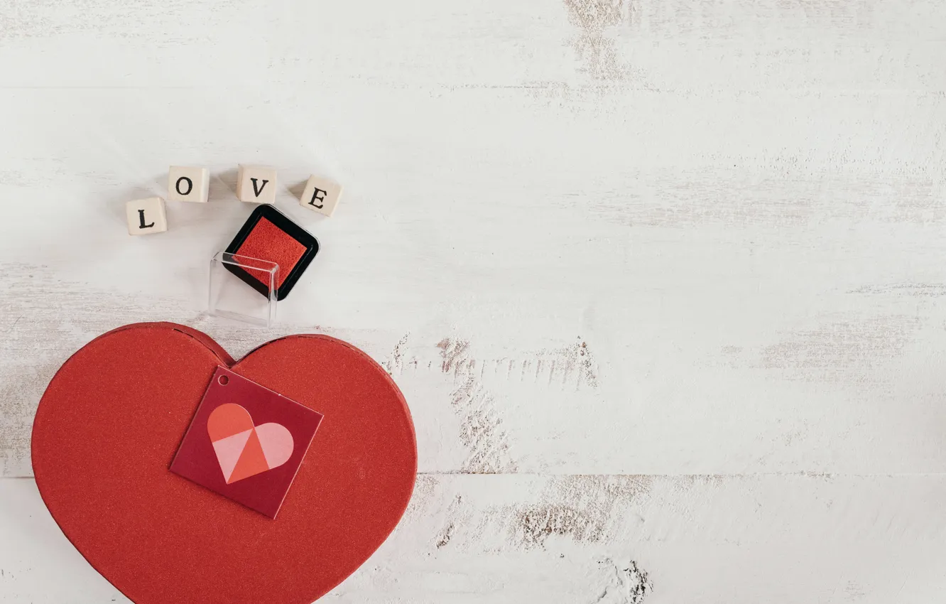 Photo wallpaper love, holiday, gift, hearts, Valentine's day