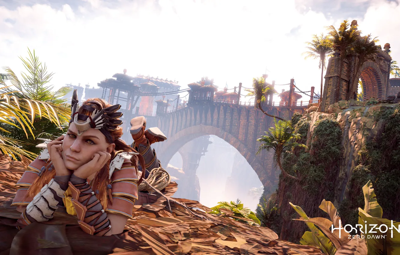 Photo wallpaper PS4, Aloy, Horizon Zero Dawn