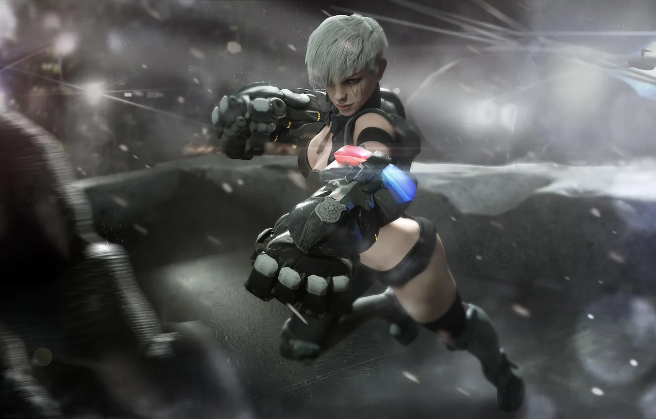 Photo wallpaper girl, hands, art, gloves, League of Legend, special police