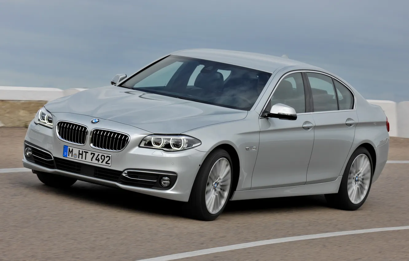 Photo wallpaper road, car, machine, BMW, road, speed, Sedan, 535i