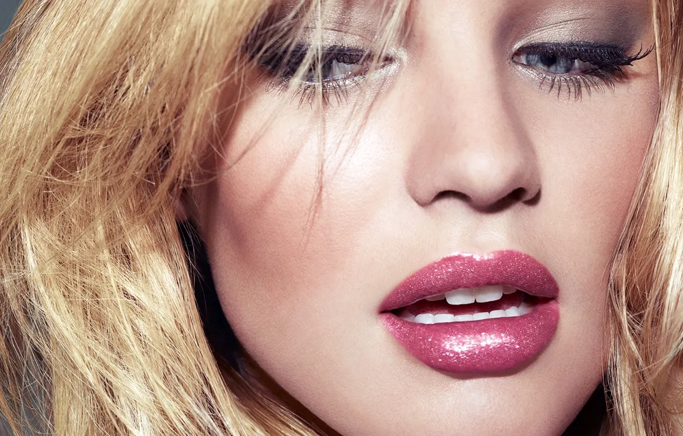 Photo wallpaper eyes, girl, face, sexy, model, hair, blonde, sexy