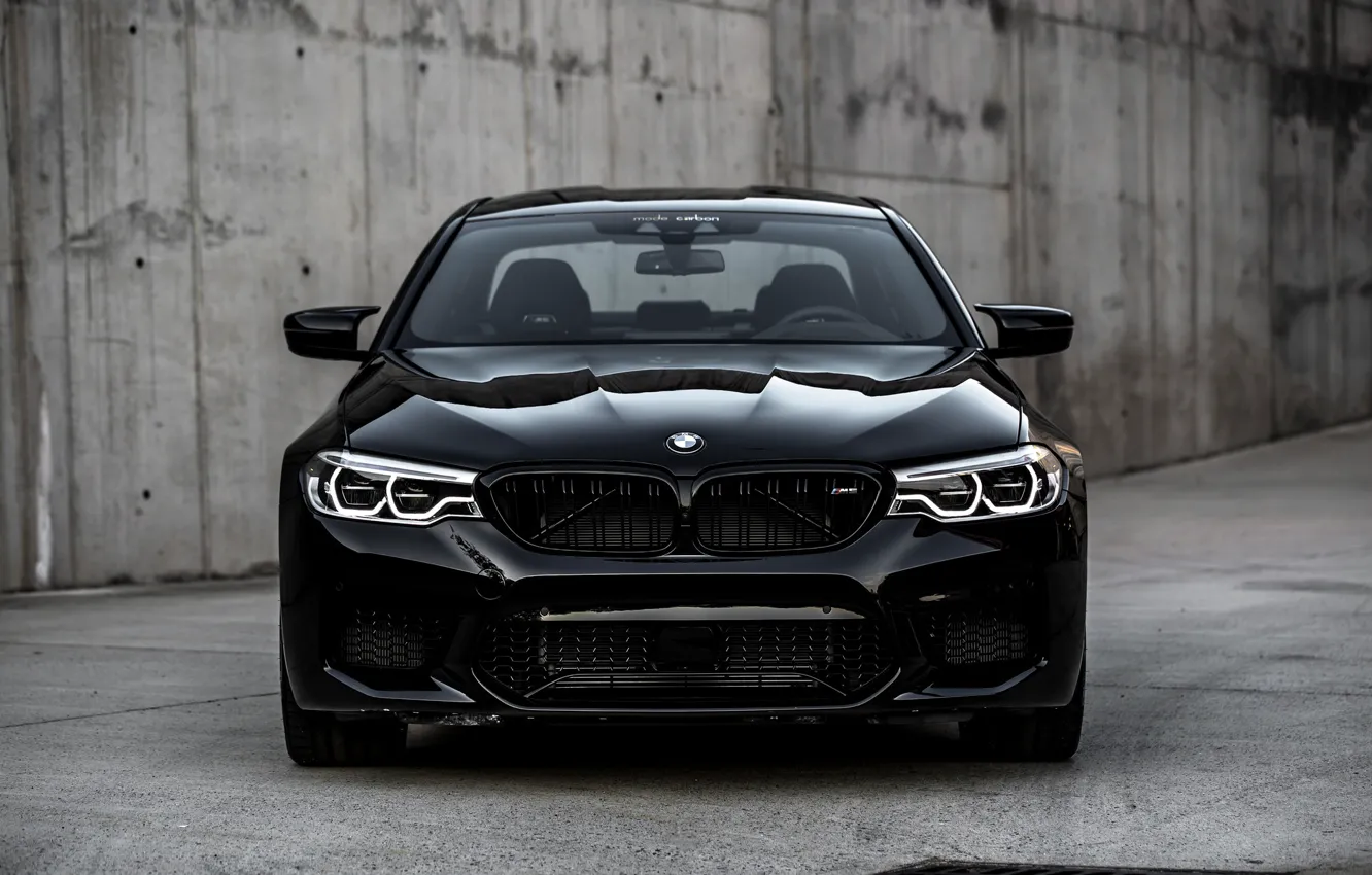 Photo wallpaper BMW, Front, Black, Face, F90