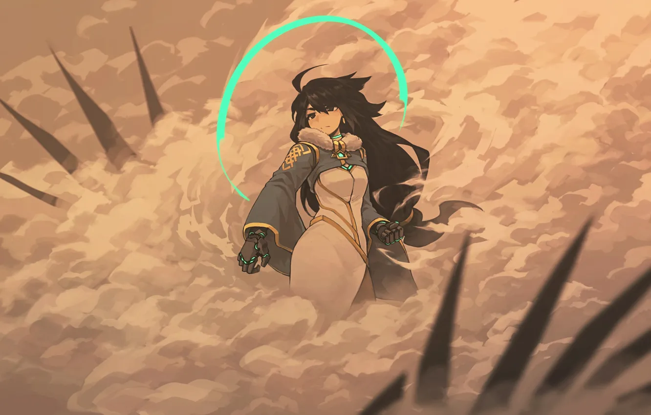 Photo wallpaper girl, magic, dust, fantasy, Zhao-P, by Zhao-P