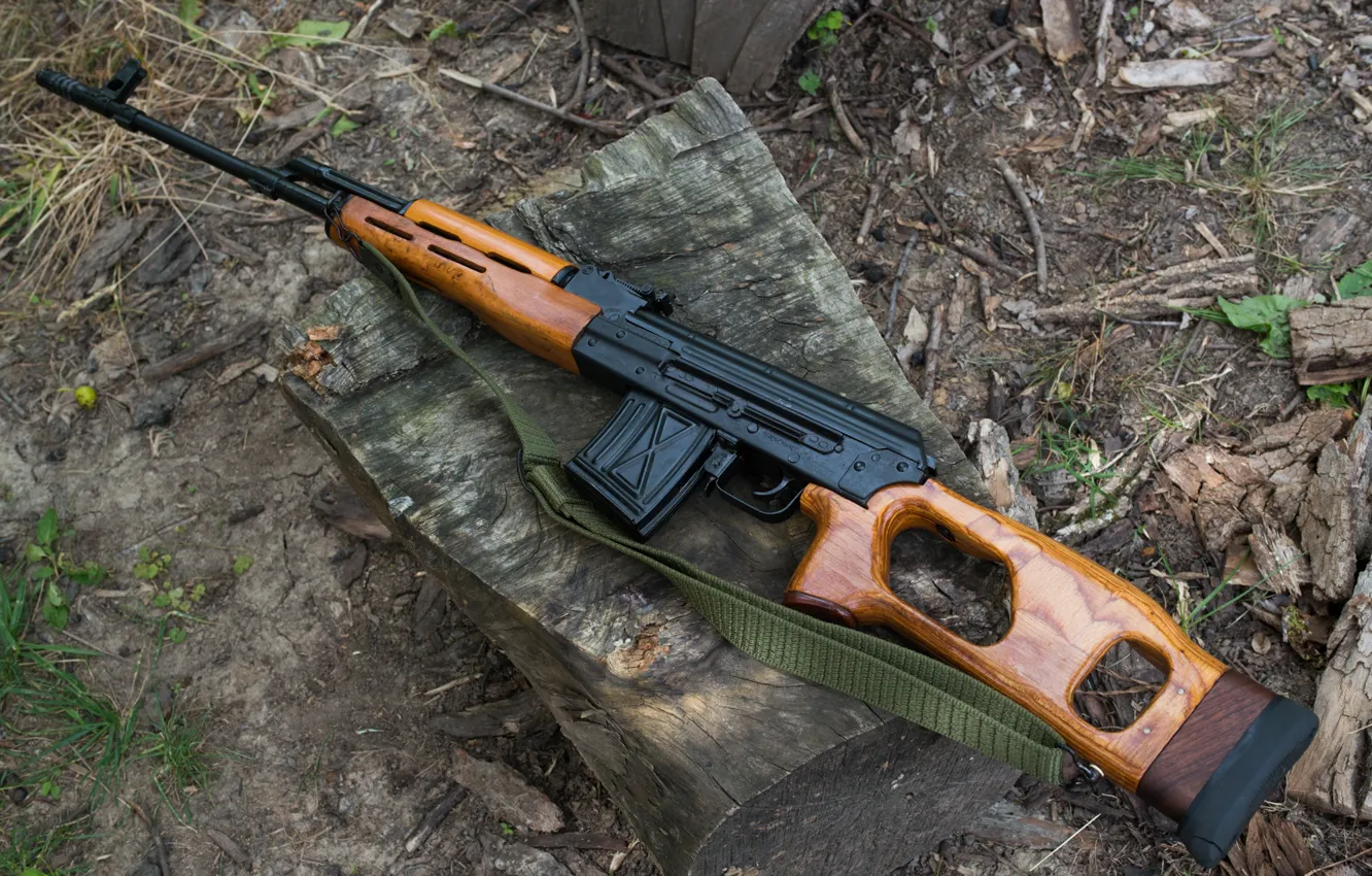 Photo wallpaper rifle, sniper, self-loading, Romanian production, PSL