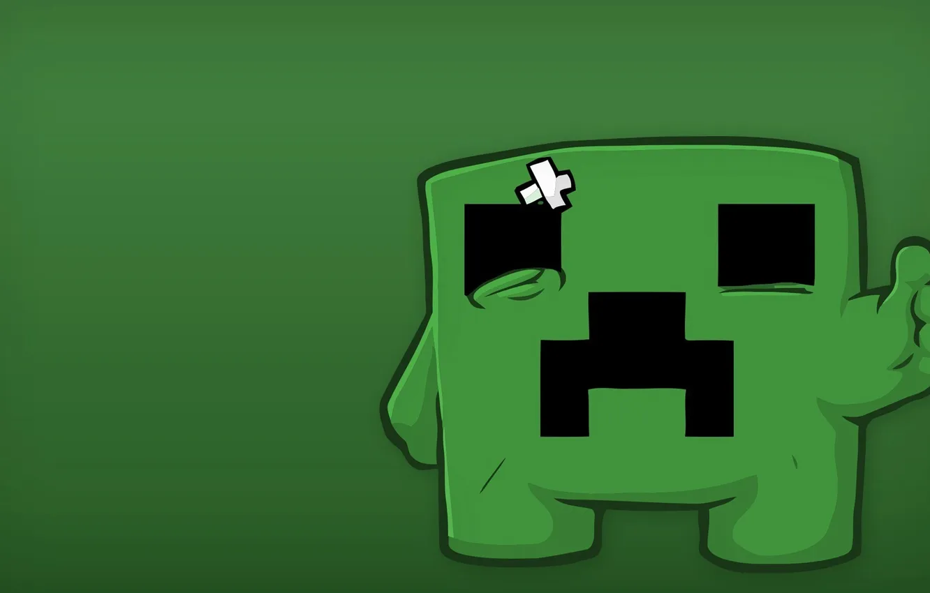 Photo wallpaper green, the game, minecraft, 1920x1080, creeper, mob, minecraft, Wallpaper