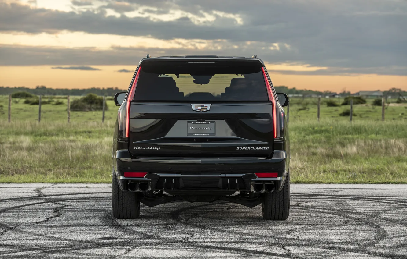 Photo wallpaper Cadillac, power, SUV, power, Suite, luxury, SUV, Hennessey