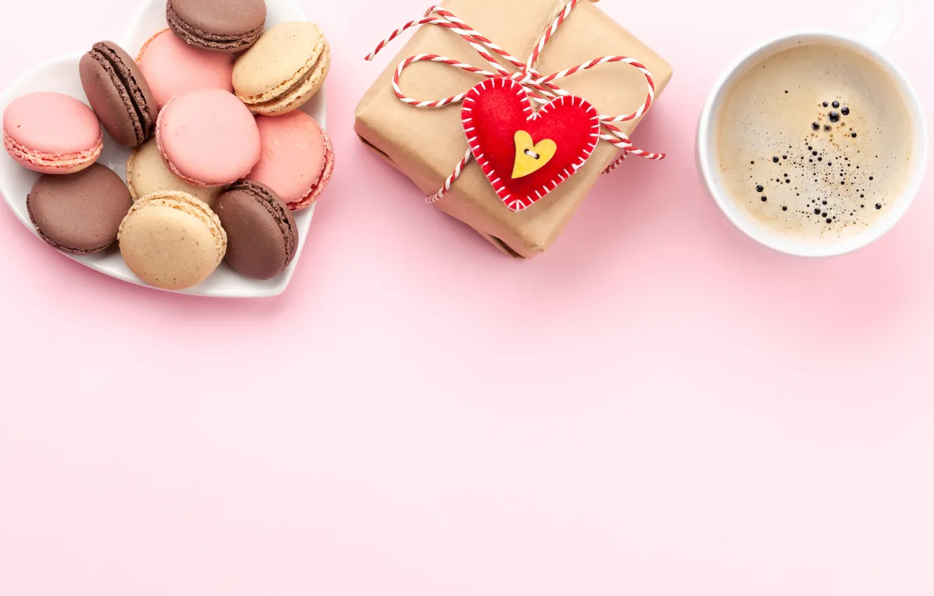 Photo wallpaper love, romance, heart, coffee, Cup, love, Valentine's day, cup