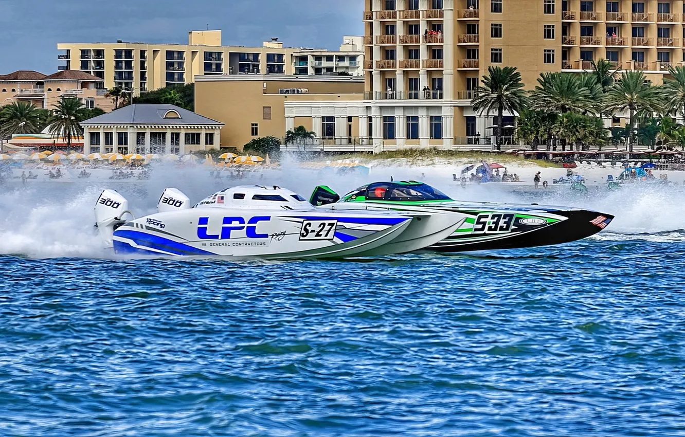 Photo wallpaper race, boat, speed