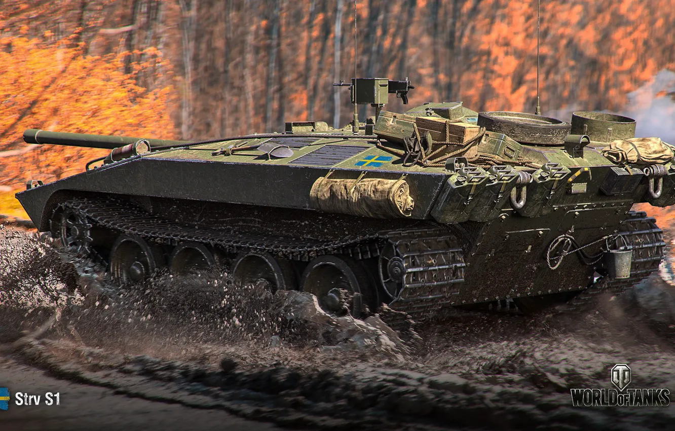 Photo wallpaper forest, the game, game, forest, bitch, WoT, World of Tanks, self-propelled gun