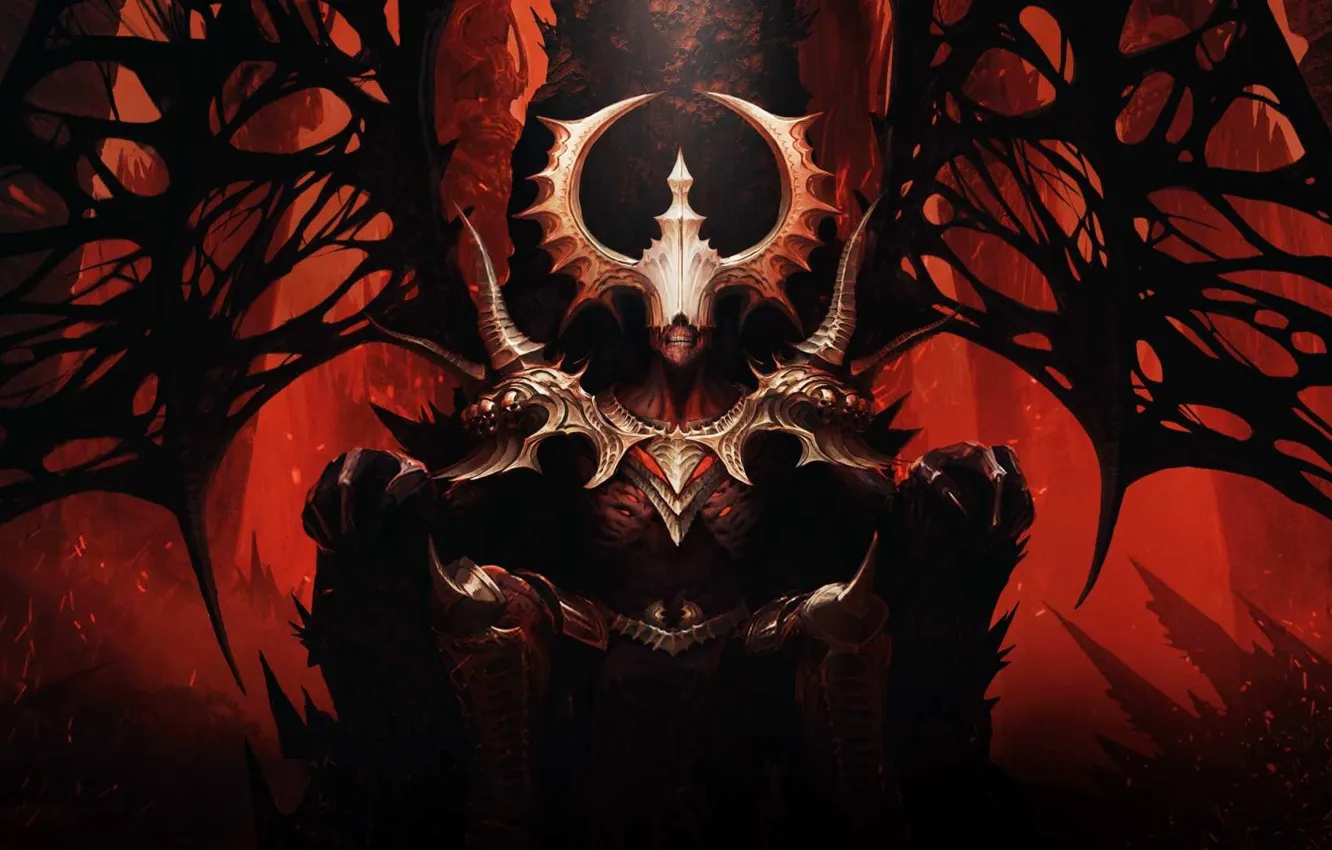 Photo wallpaper wings, the demon, horns