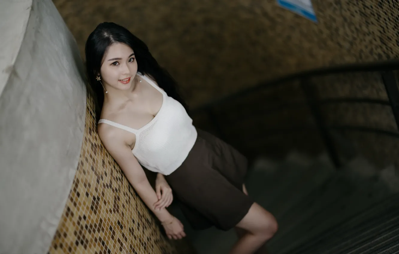 Photo wallpaper look, girl, Asian