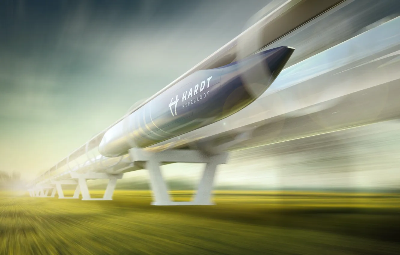 Photo wallpaper High-speed transportation system, Futuristic Technology, Futuristic technology, Hardt Hyperloop, High-speed transport system