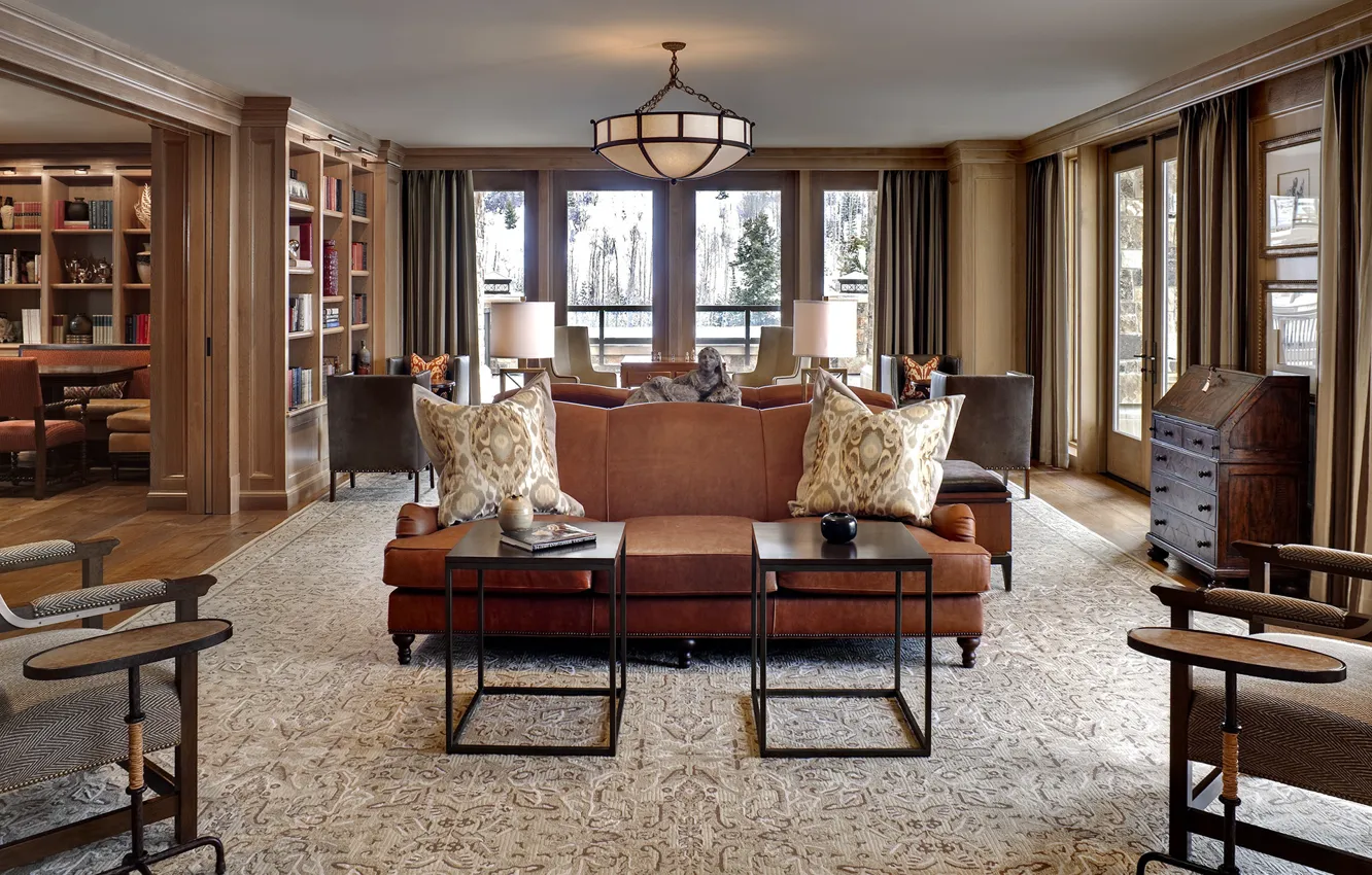 Photo wallpaper interior, library, living room, St Regis