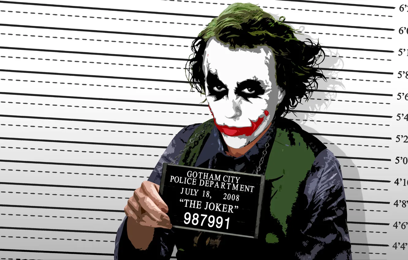 Photo wallpaper Joker, the dark knight, Heath Ledger
