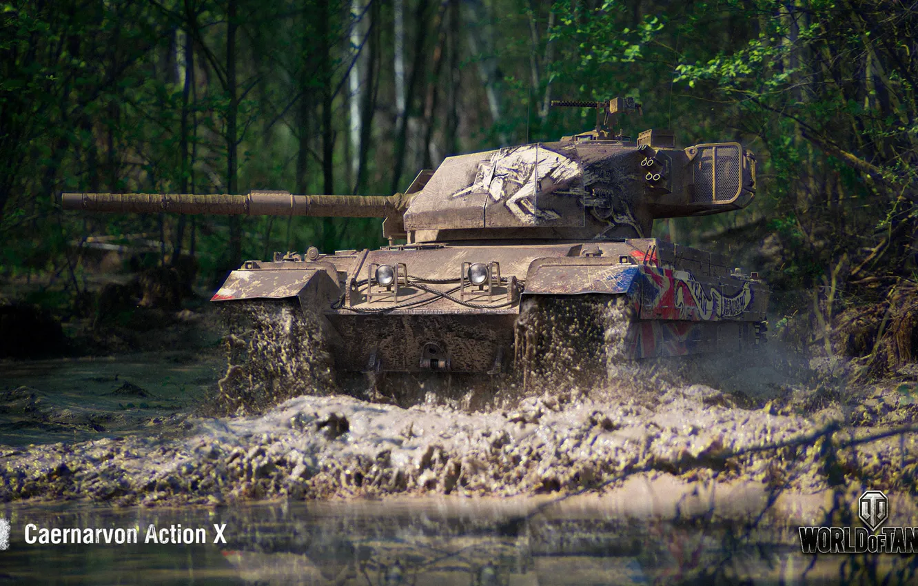 Photo wallpaper WoT, World of Tanks, Wargaming, Caernarvon Action X