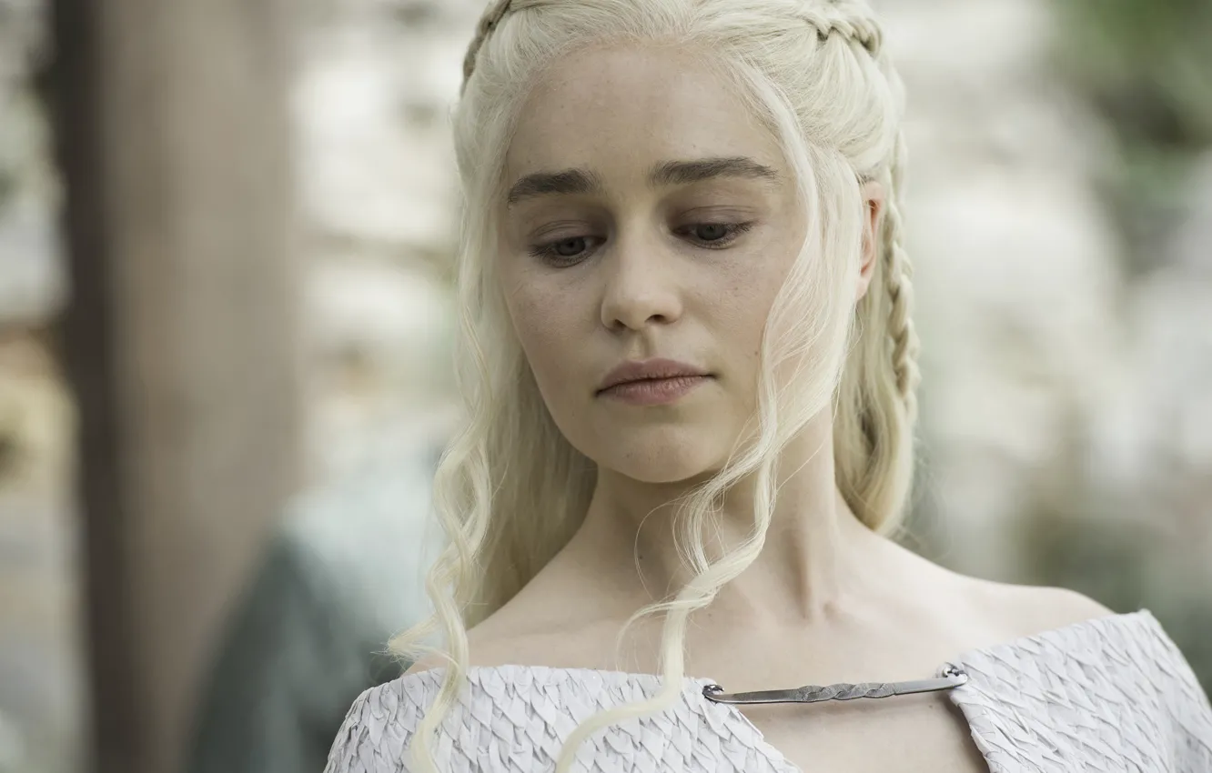 Photo wallpaper face, A Song of Ice and Fire, Game of Thrones, blonde, queen, Emilia Clarke, Daenerys …