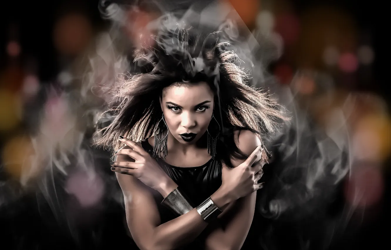 Photo wallpaper girl, pose, background