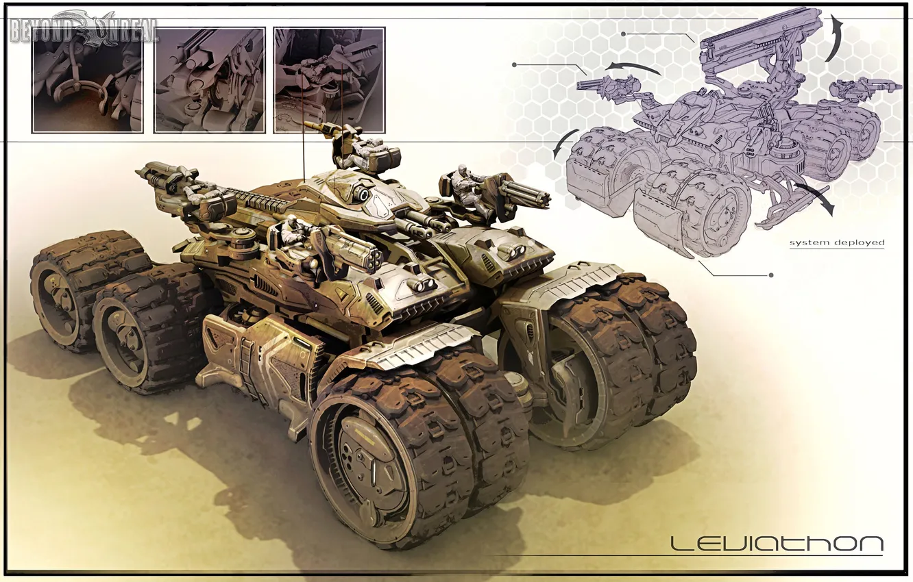 Photo wallpaper technique, UnrealTournament3, leviathon