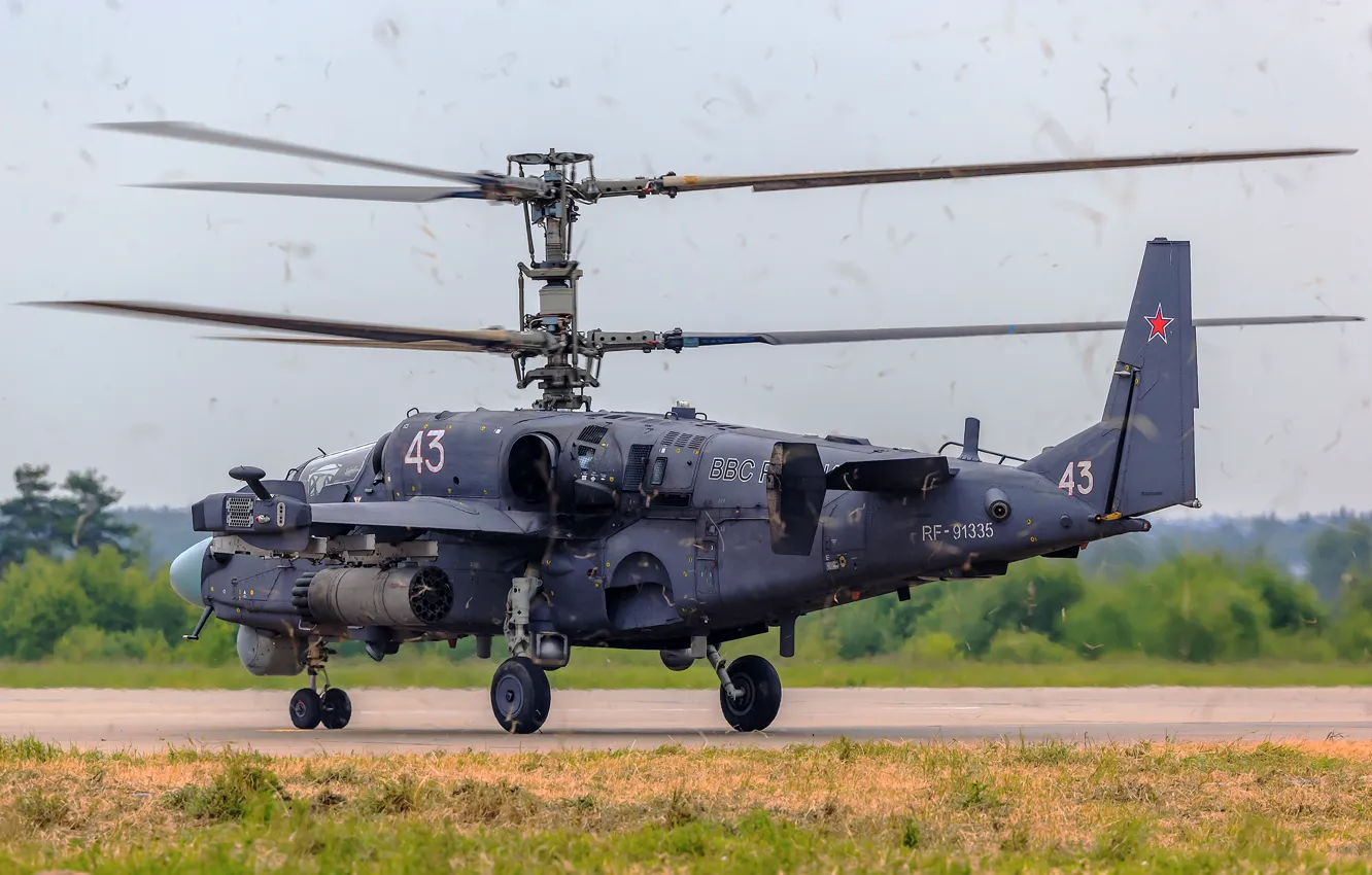 Photo wallpaper helicopter, Russian, Ka-52, shock, "Alligator"
