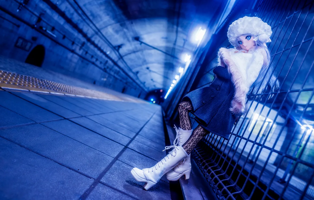 Photo wallpaper toy, doll, the tunnel