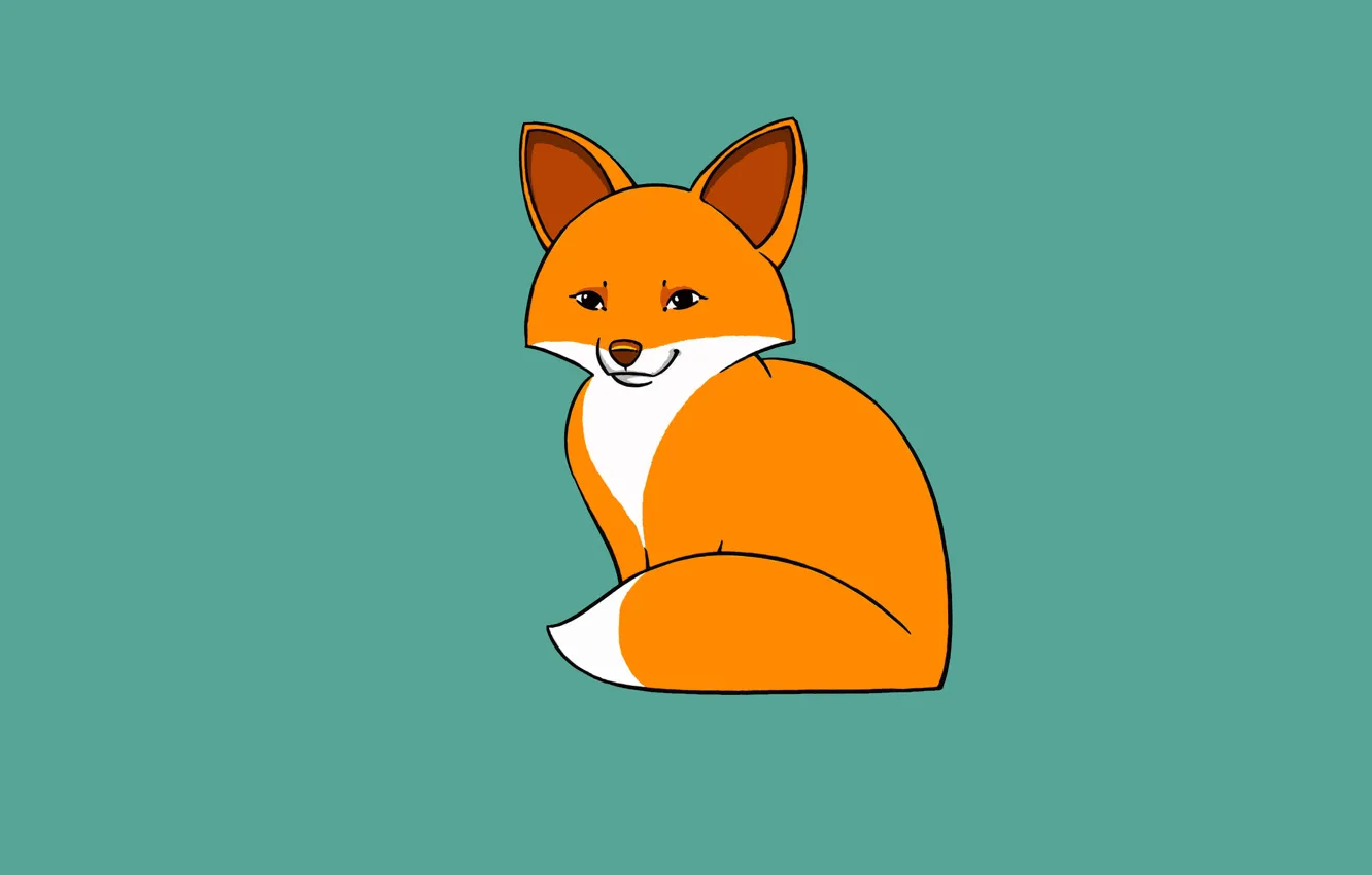 Photo wallpaper minimalism, Fox, fox