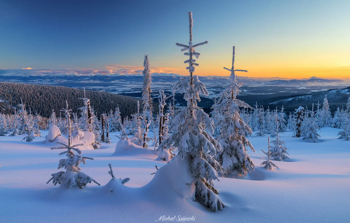 Photo wallpaper winter, snow, ate, Michał Sośnicki